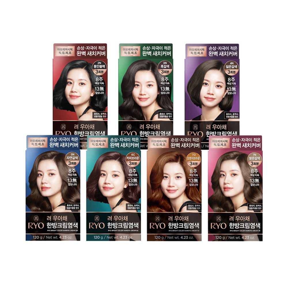 Ryo Bright Color Hairdye Cream (120g)