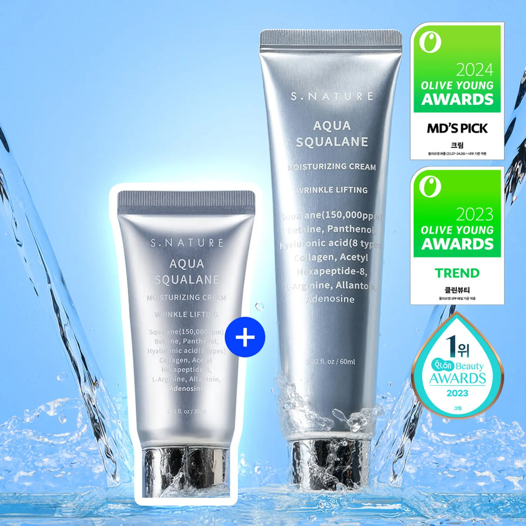 S. NATURE Aqua Squalane Moisturizing Cream Set 60ml+30ml