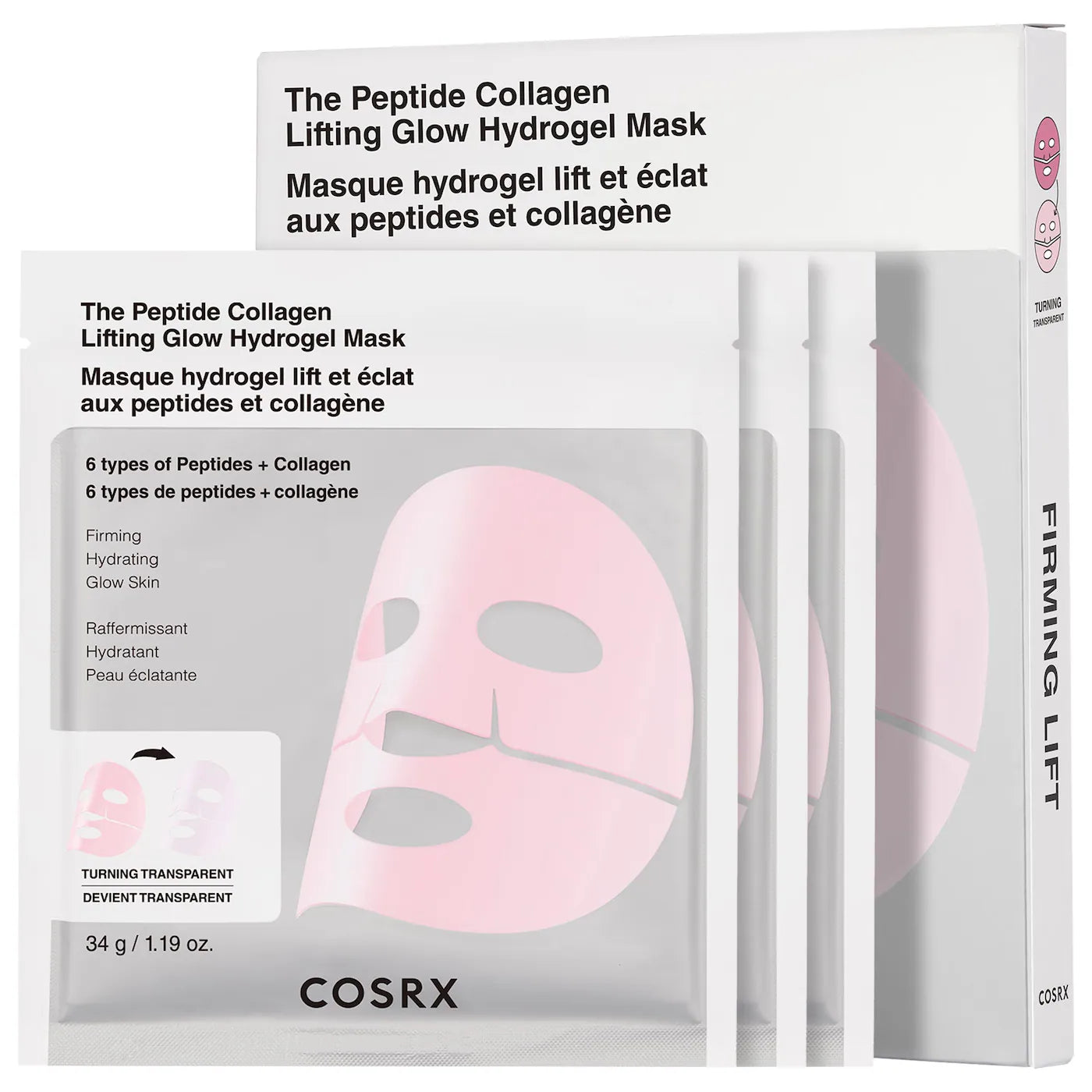 COSRX The Peptide Collagen Lifting Glow Hydrogel Mask (3 PCS)