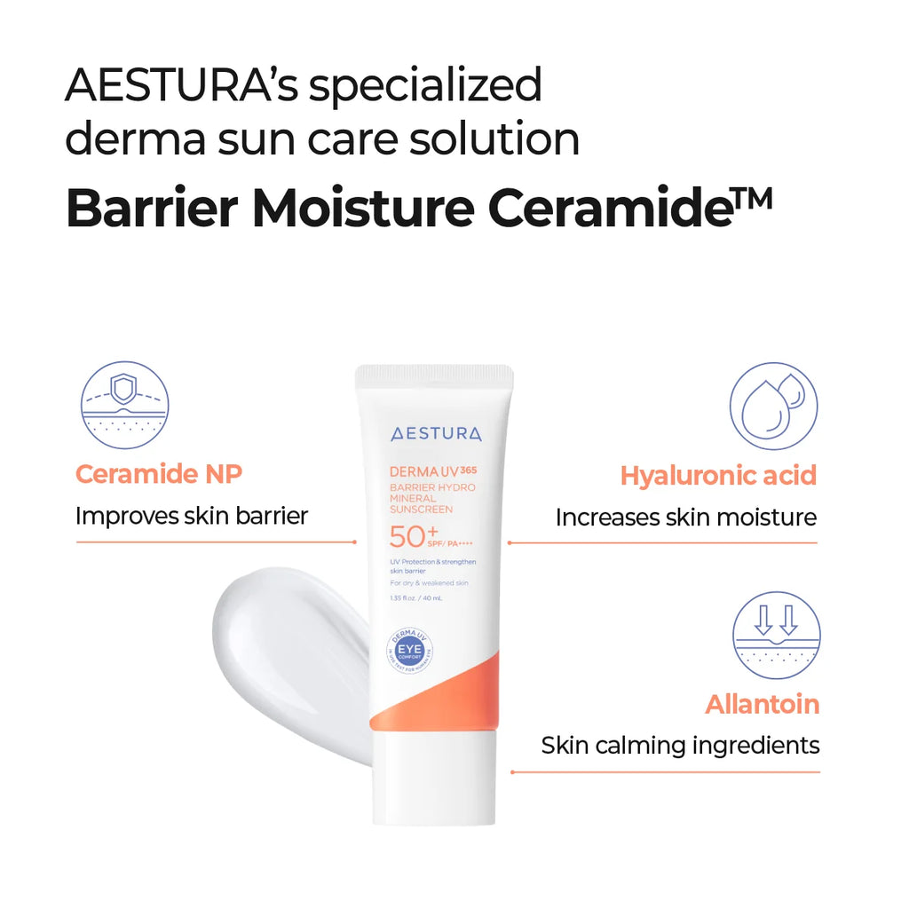 Aestura Derma UV 365 Barrier Hydro Mineral Sunscreen (40ml)