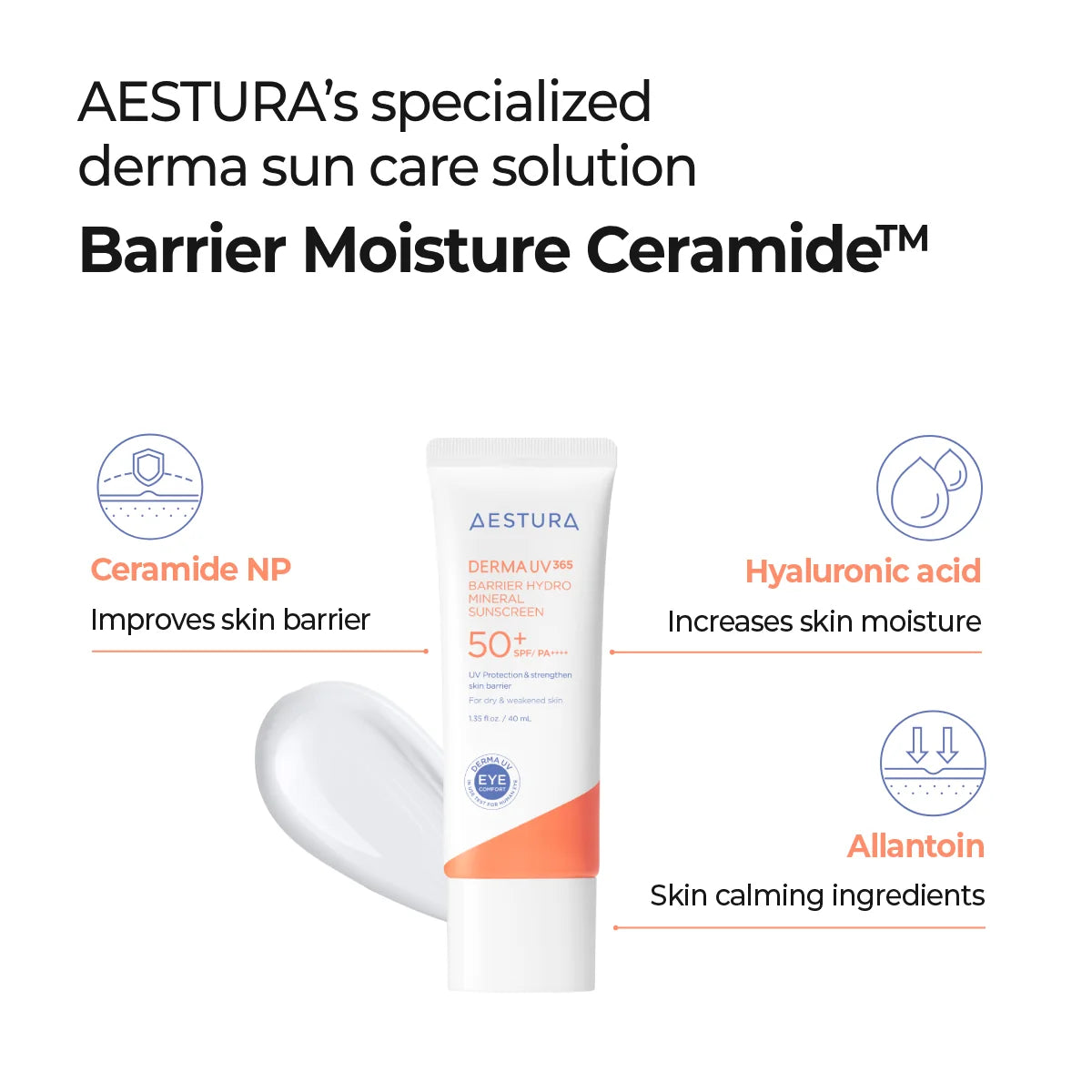 Aestura Derma UV 365 Barrier Hydro Mineral Sunscreen (40ml)