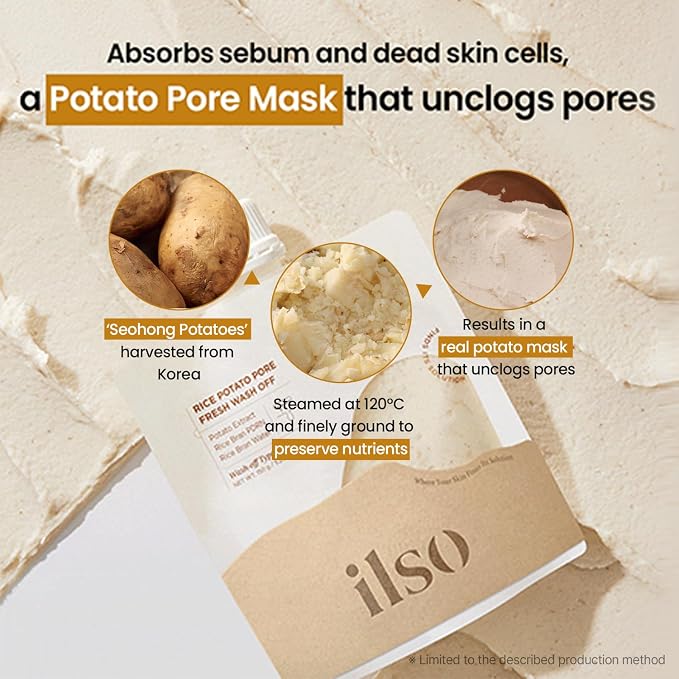 ILSO Rice Potato Pore Fresh Wash Off Mask (150g)