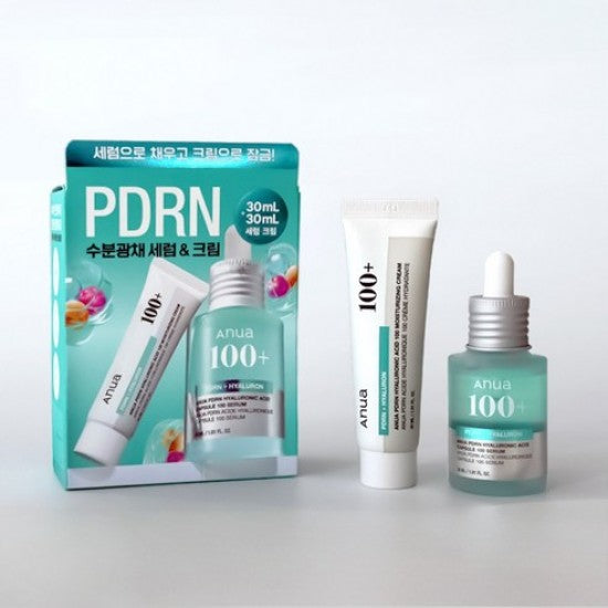 Anua PDRN Hyaluronic Acid Capsule 100 Set (Serum 30ml + Cream 30ml)