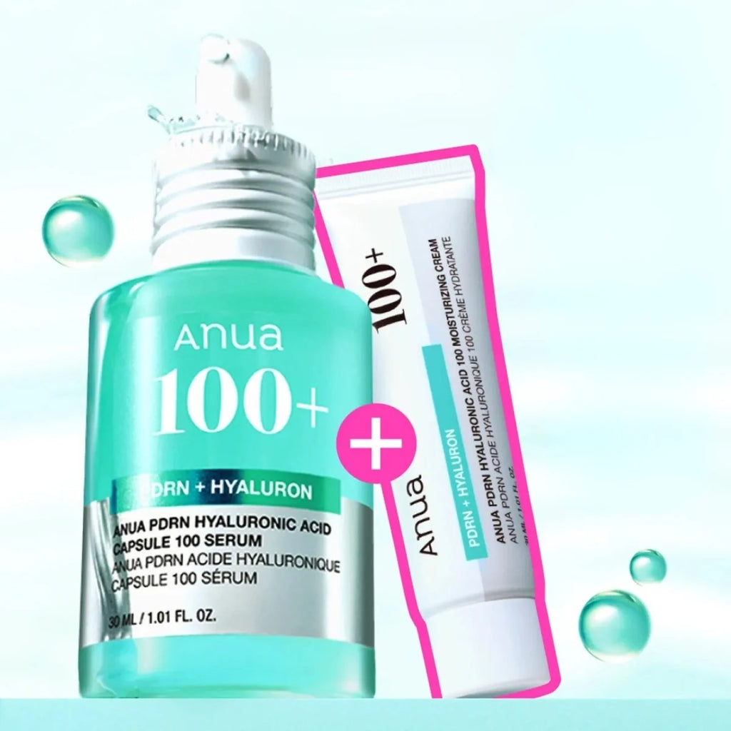 Anua PDRN Hyaluronic Acid Capsule 100 Set (Serum 30ml + Cream 30ml)