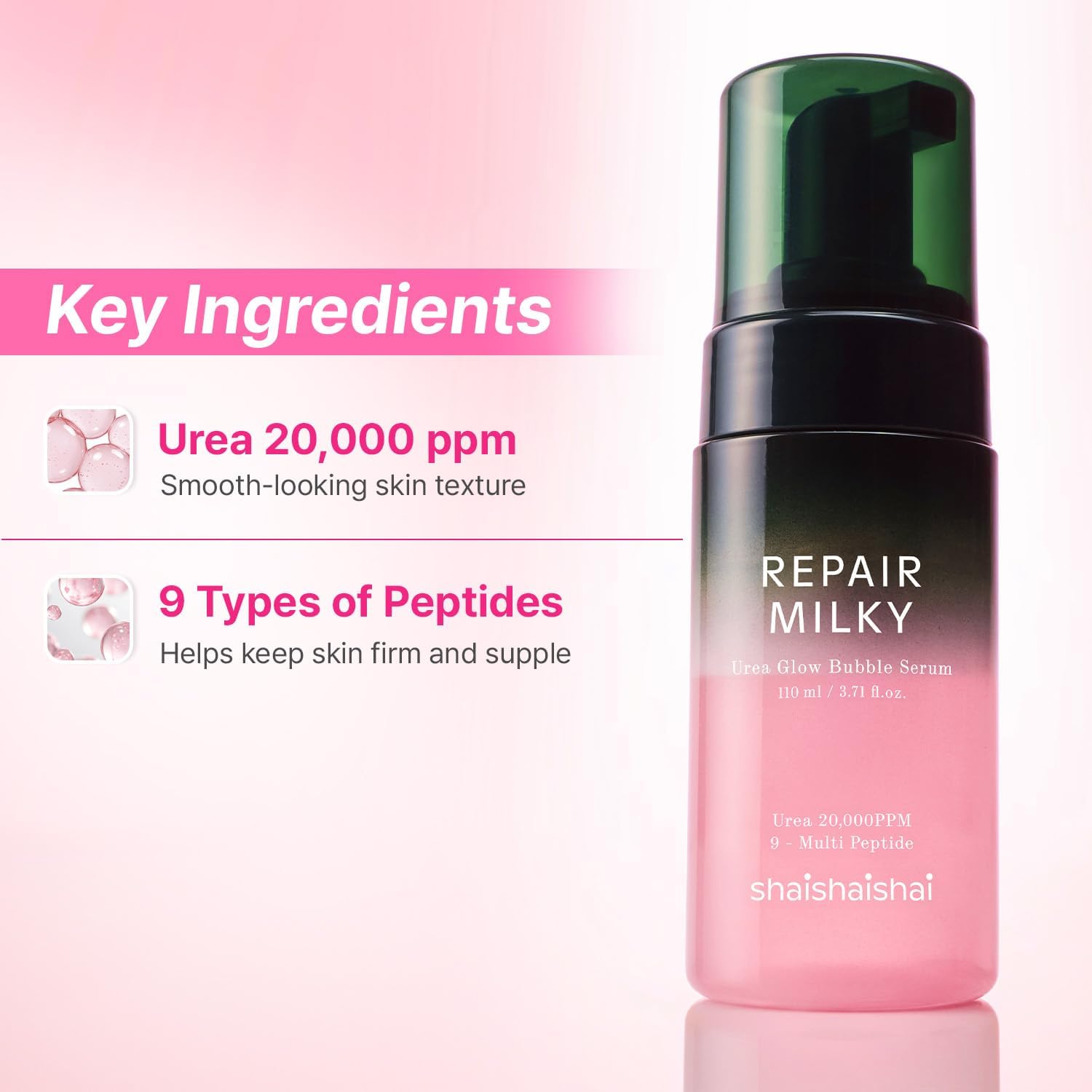 SHAISHAISHAI Repair Milky Urea Glow Bubble Serum (110ml)
