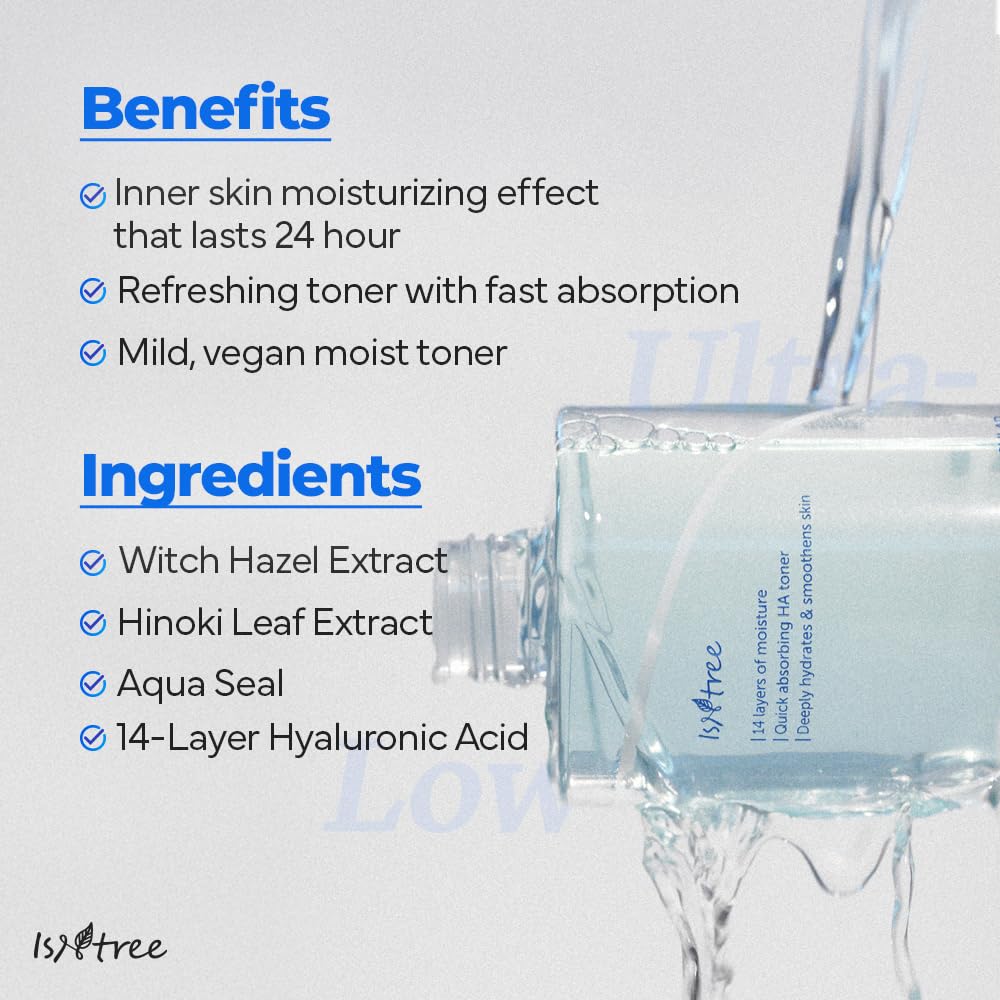 ISNTREE Ultra-Low Molecular Hyaluronic Acid Toner (300ml)