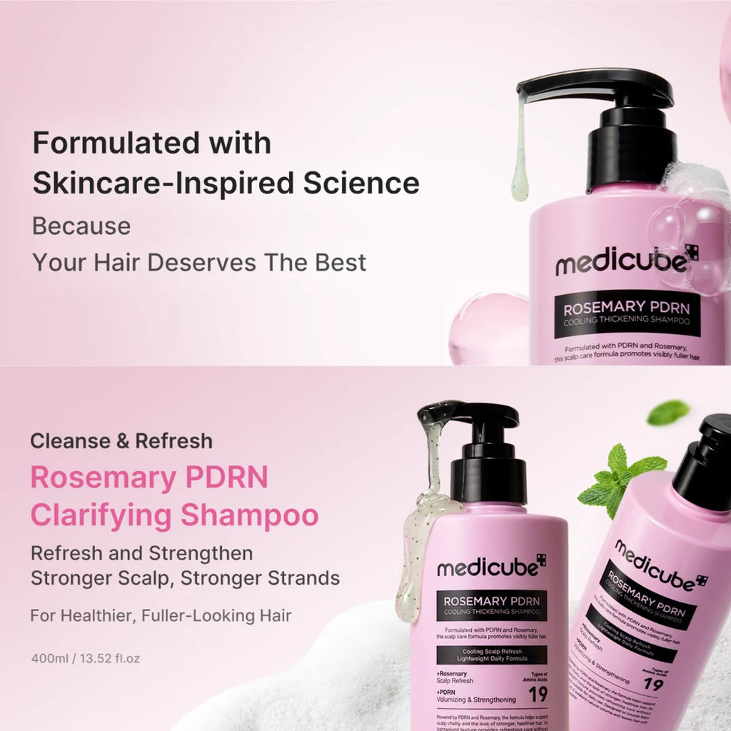 medicube Rosemary PDRN Cooling Thickening Shampoo (400ml)