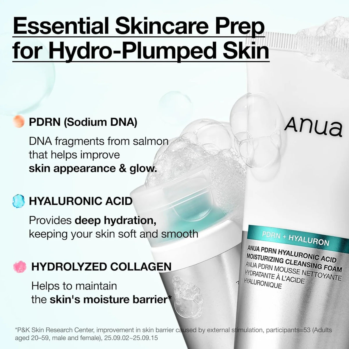 ANUA PDRN Hyaluronic Acid Moisturizing Cleansing Foam (150ml)