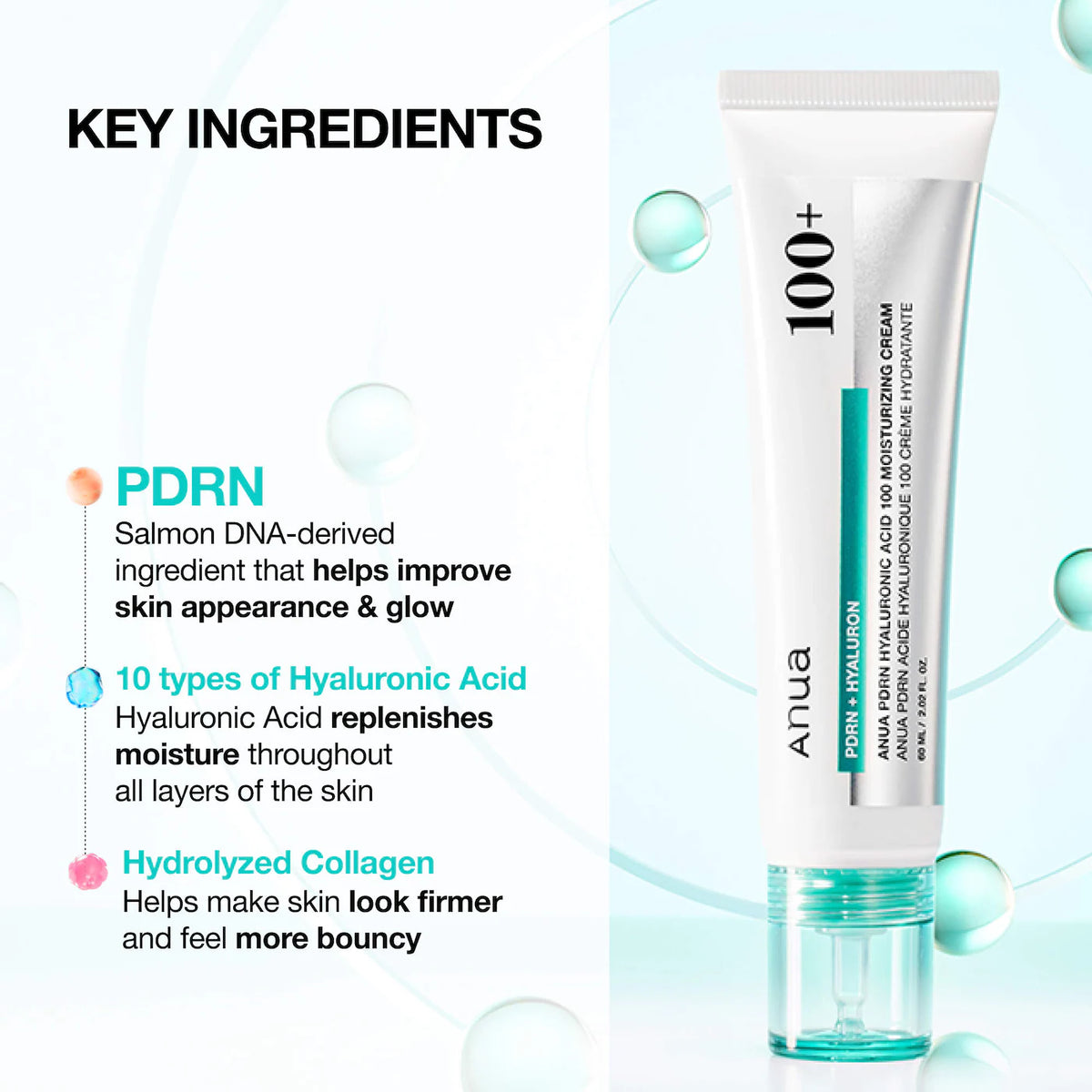 [Sanrio DUO Set] Anua PDRN Hyaluronic Acid 100 Moisturizing Cream 60ml