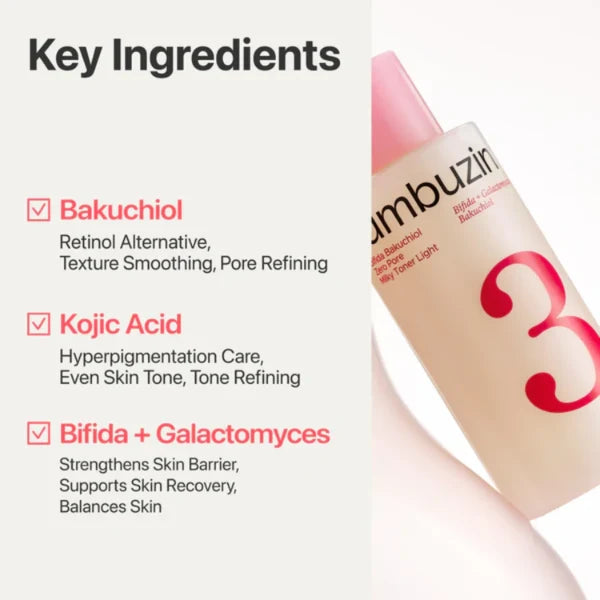 Numbuzin No.3 Bifida Bakuchiol Zero Pore Milky Toner Light (200ml)