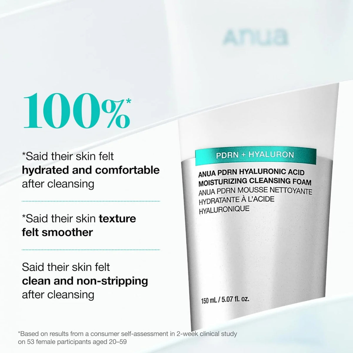 ANUA PDRN Hyaluronic Acid Moisturizing Cleansing Foam (150ml)