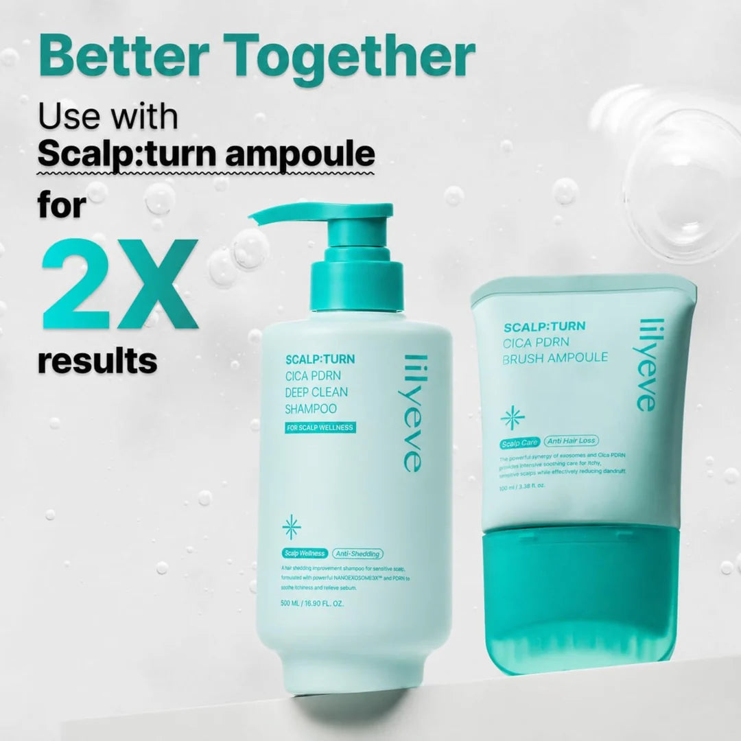 Lilyeve Scalp:Turn Cica PDRN Deep Clean Shampoo (500ml)