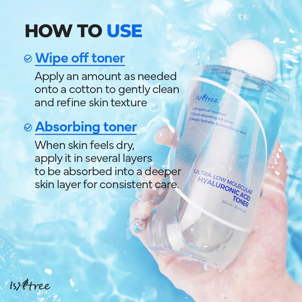 ISNTREE Ultra-Low Molecular Hyaluronic Acid Toner (300ml)