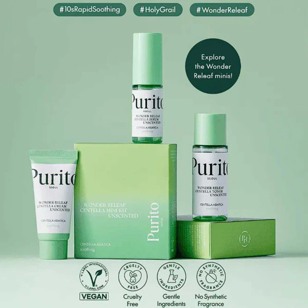 PURITO Wonder Releaf Centella Mini Kit Unscented (3 PCs)