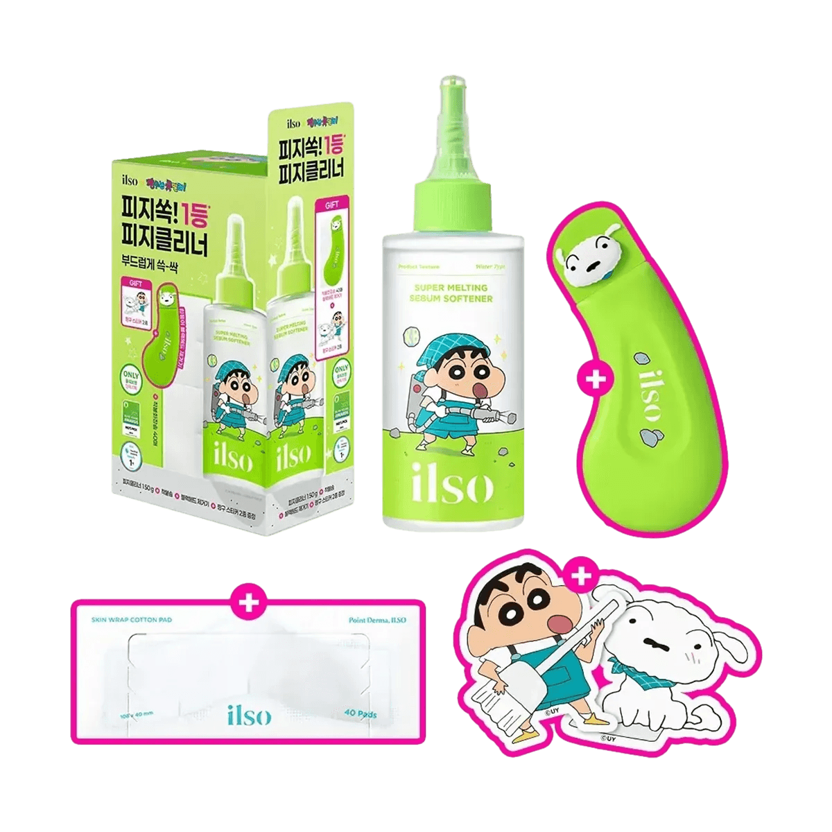 ilso Shinchan Special Edition (Clean Master + Softener + Cotton Pad)