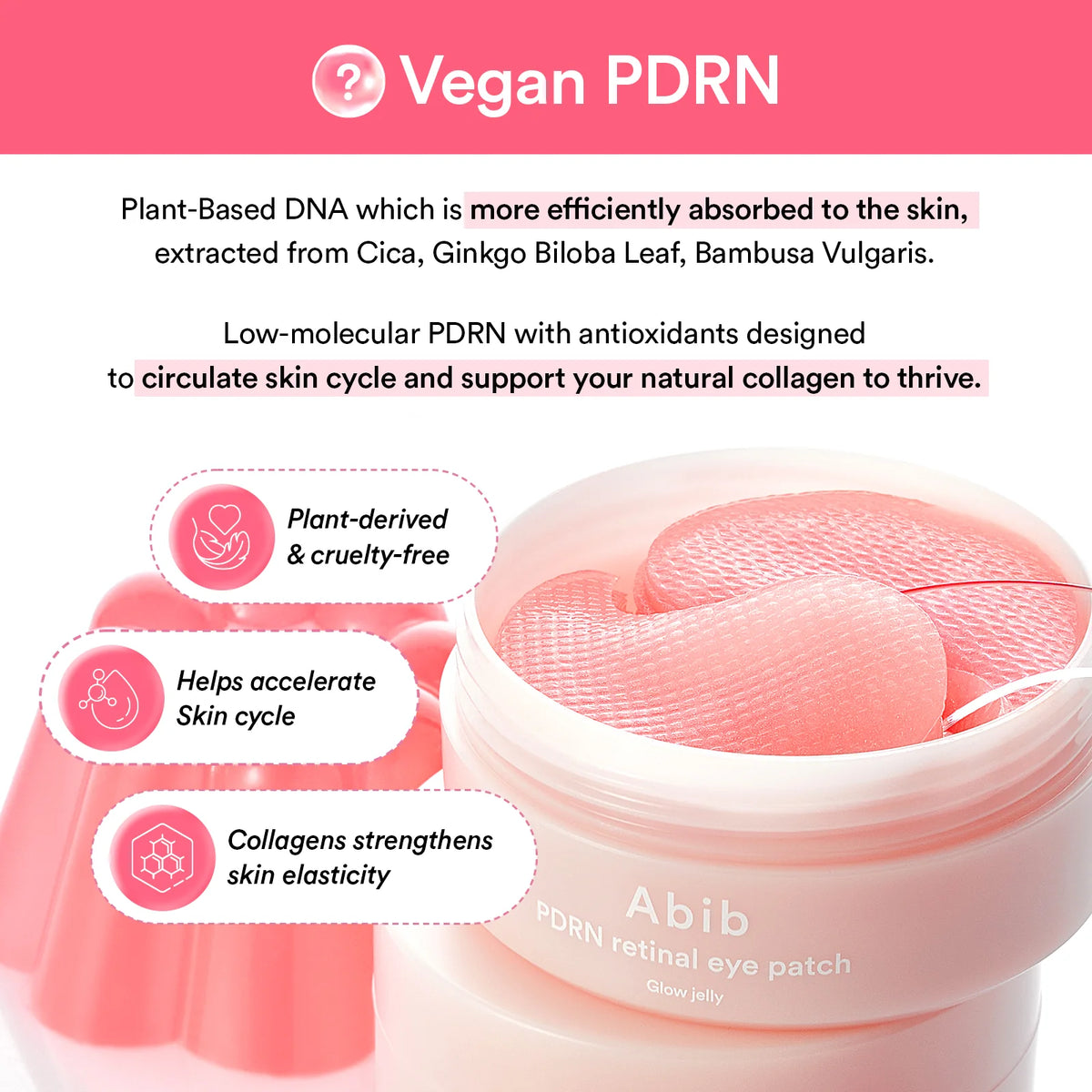 Abib PDRN retinal eye patch Glow jelly (84g)