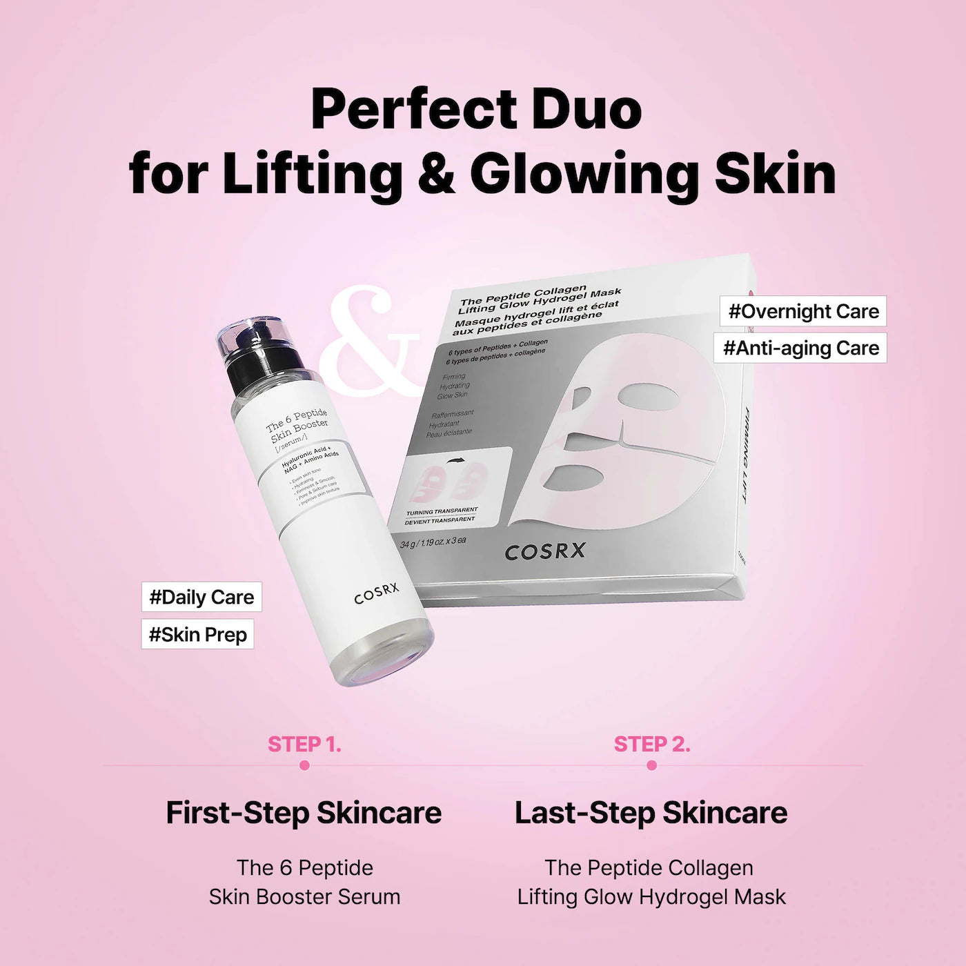COSRX The Peptide Collagen Lifting Glow Hydrogel Mask (3 PCS)