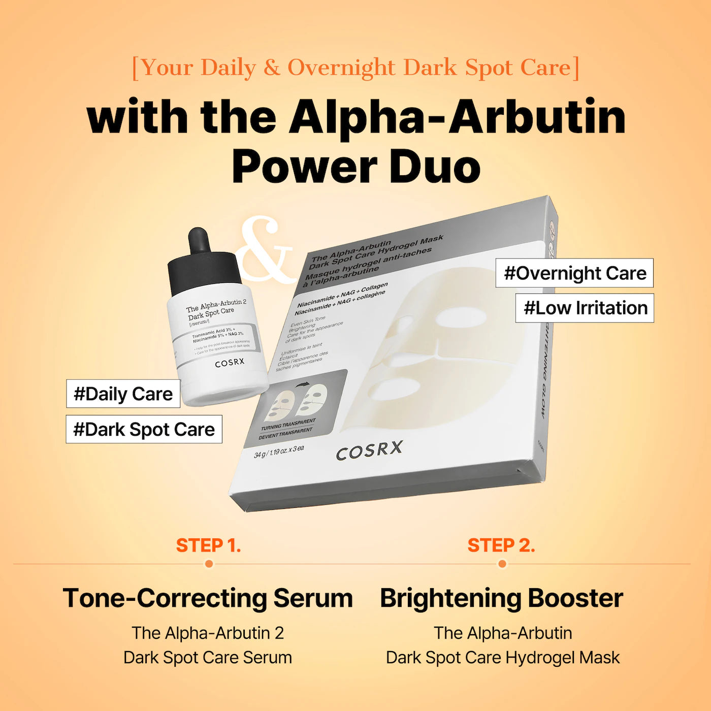 COSRX The Alpha-Arbutin Discoloration Care Hydrogel Mask (3 PCS)