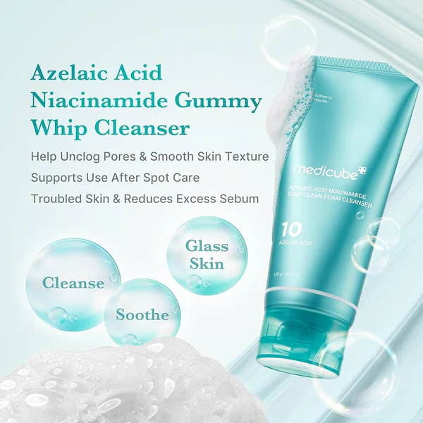 Medicube Azelaic Acid Niacinamide Deep Clean Foam Cleanser (120g)