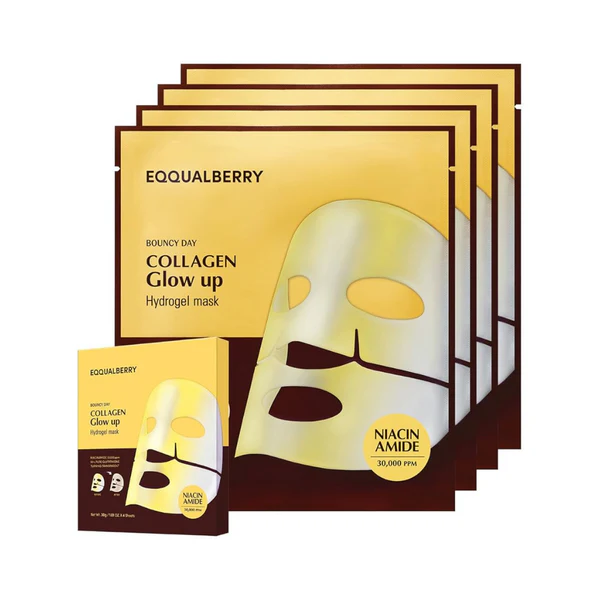 Eqqualberry Collagen Glow up Hydrogel Mask (4 PCs)