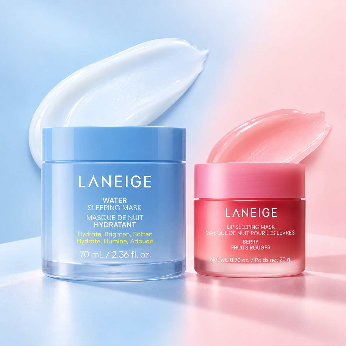 LANEIGE Overnight Hydration Set – (Water Mask + Lip Mask)