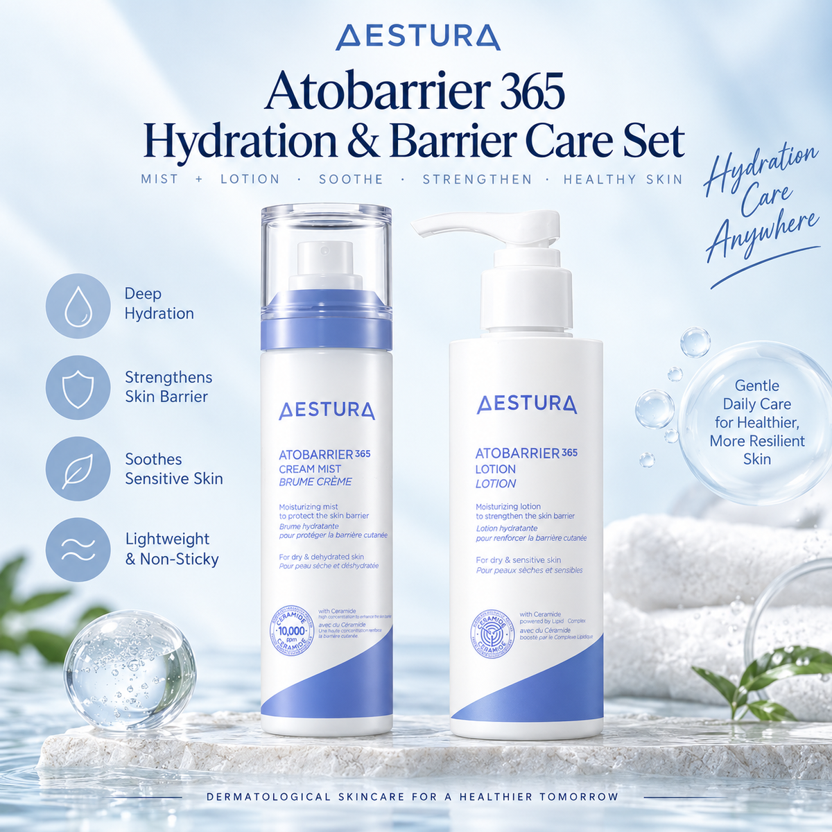 [Mist+Lotion] AESTURA Atobarrier 365 Lightweight Barrier Moisture Set