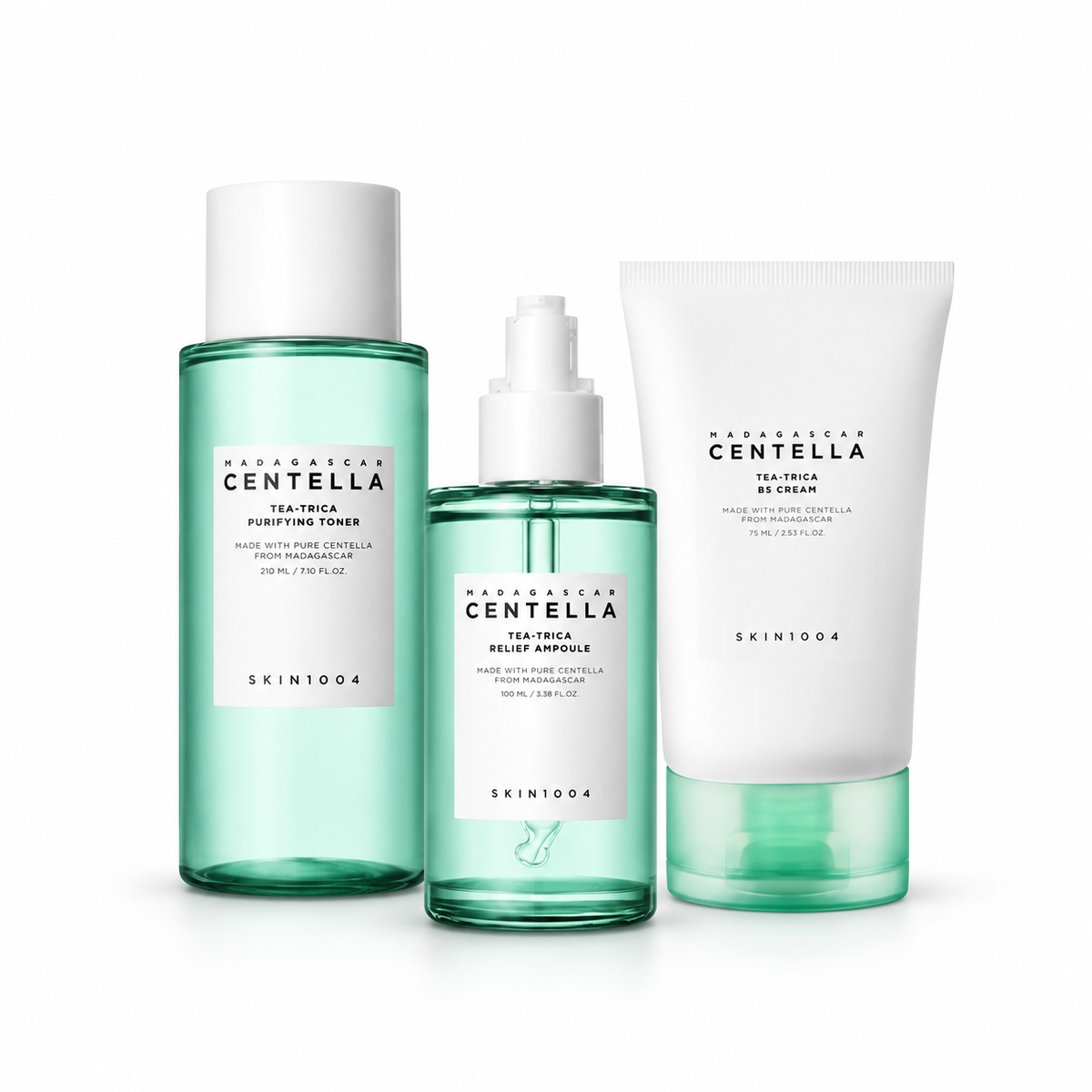 SKIN1004 Tea-Trica Acne Care Set – (Toner + Ampoule + Cream)
