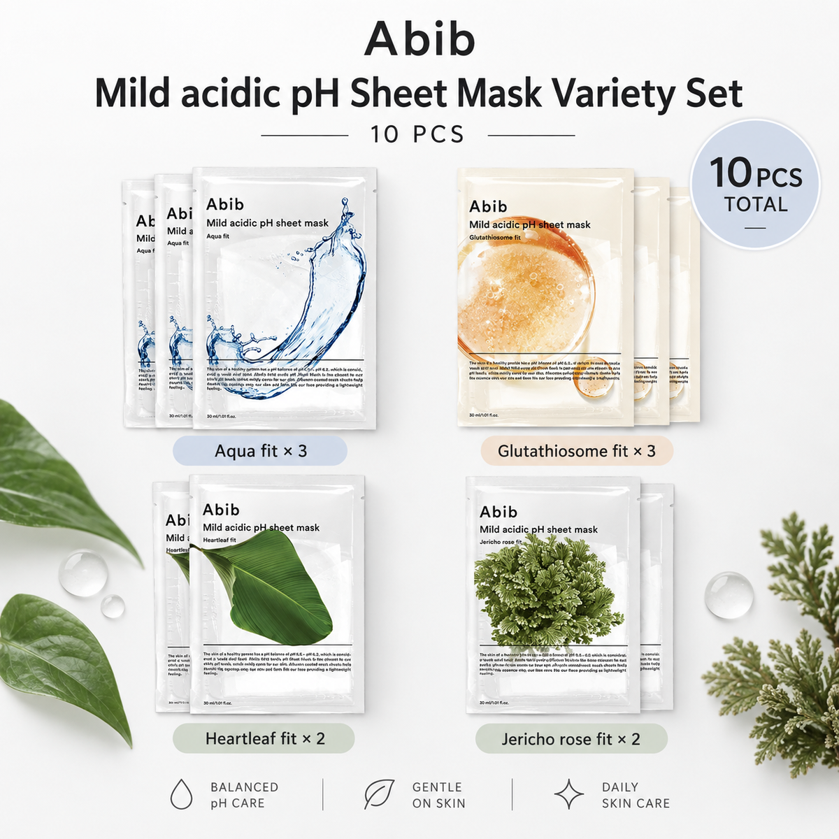 Abib Mild Acidic pH Sheet Mask - Try All Mask Set
