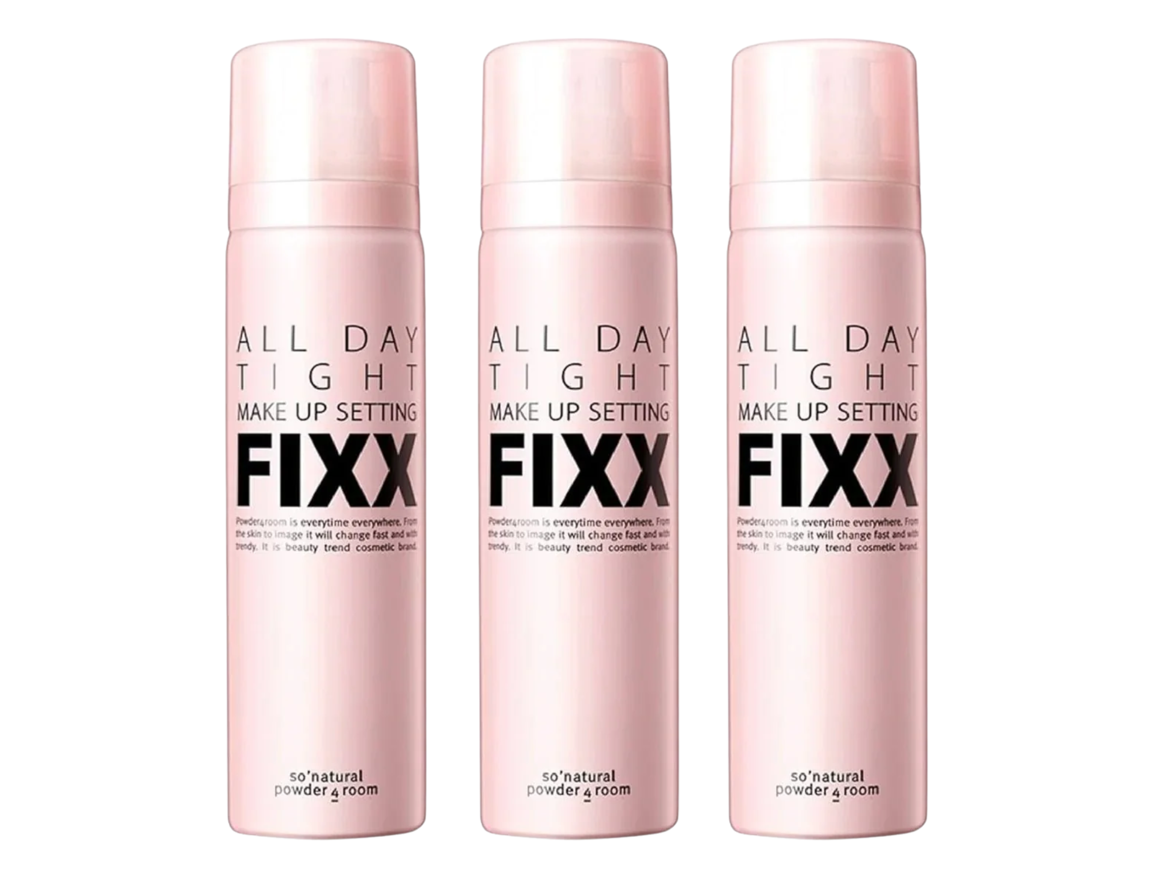 So Natural FIXX All Day Tight Makeup Setting Spray 75ml x3