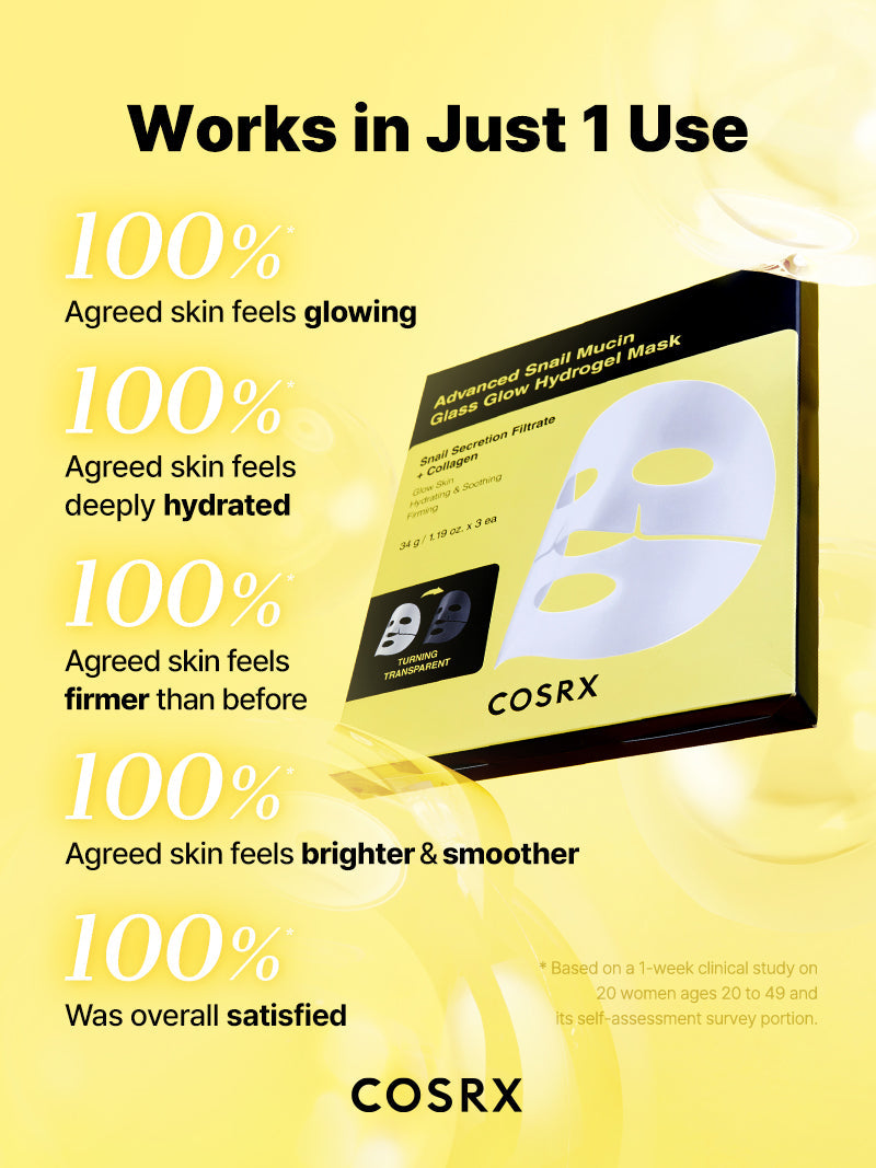 COSRX Advanced Snail Mucin Glass Glow Hydrogel Mask (3)