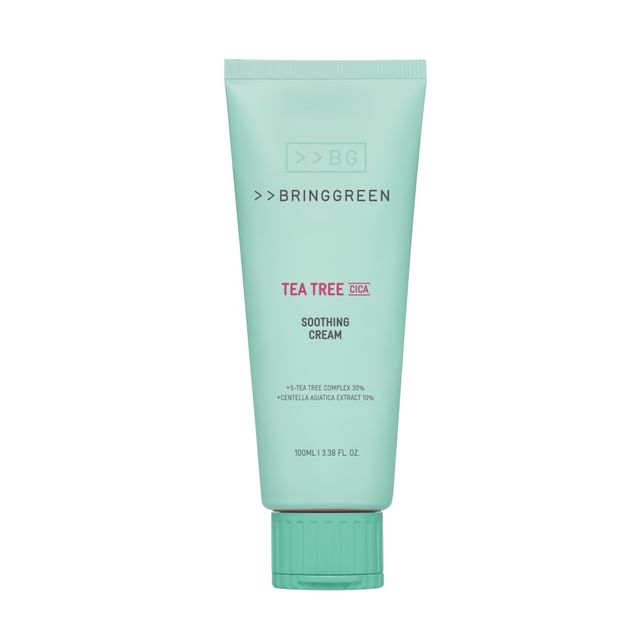 BRING GREEN Tea Tree Cica Soothing Cream 100ml — Korean beauty product, available at SEYUNE