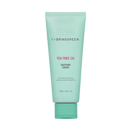 BRING GREEN Tea Tree Cica Soothing Cream 100ml — Korean beauty product, available at SEYUNE