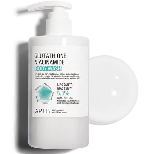APLB Glutathione Niacinamide Body Wash 300ml — Korean beauty product, available at SEYUNE