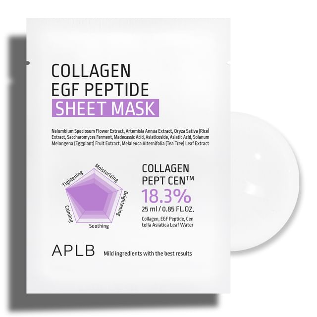 APLB Collagen EGF Peptide Sheet Mask 10pcs — Korean beauty product, available at SEYUNE