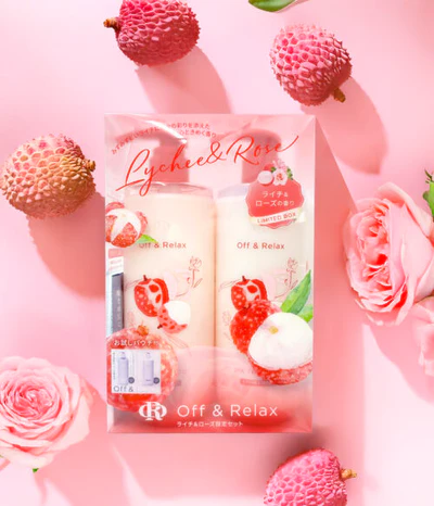 OFF & RELAX Spa Shampoo + Hair Treatment Lychee & Rose Limited Set (2x460ml)