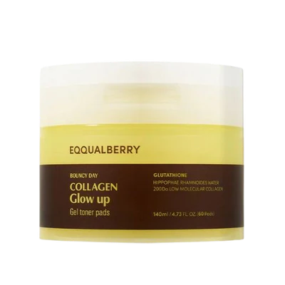 Eqqualberry Collagen Glow Up Gel Toner Pad (60pcs)