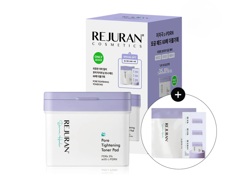 REJURAN Derma Healer Pore Tightening Toner Pad Set (60 Pads + 60 Refill)