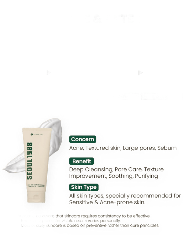 KSECRET SEOUL 1988 Cleansing Foam: Pine Cica 1% + Probiotics (150ml)
