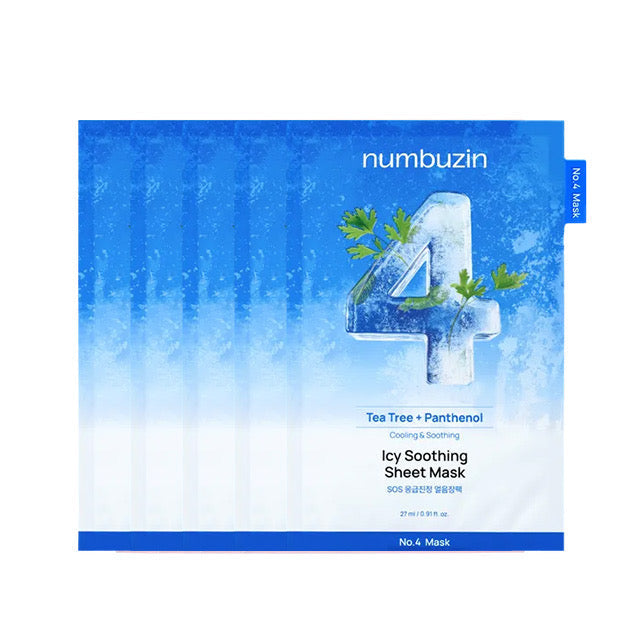 Numbuzin No.4 SOS Icy Soothing Sheet Mask 5pcs