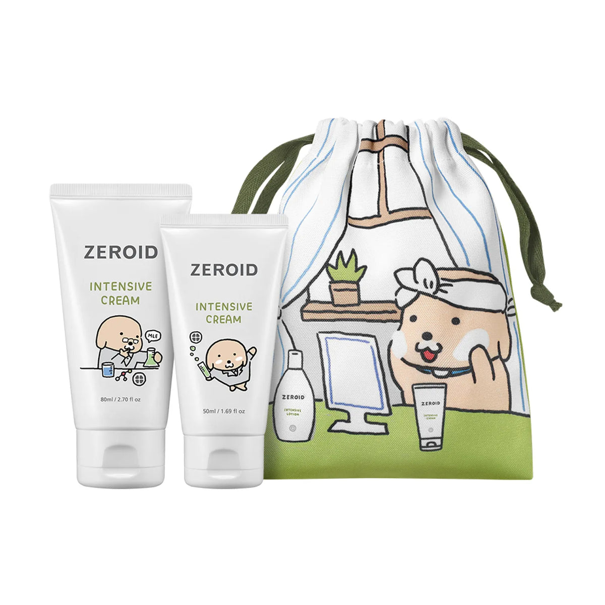 [Nureongi Set] ZEROID Intensive Cream (80ml+50ml+Pouch)
