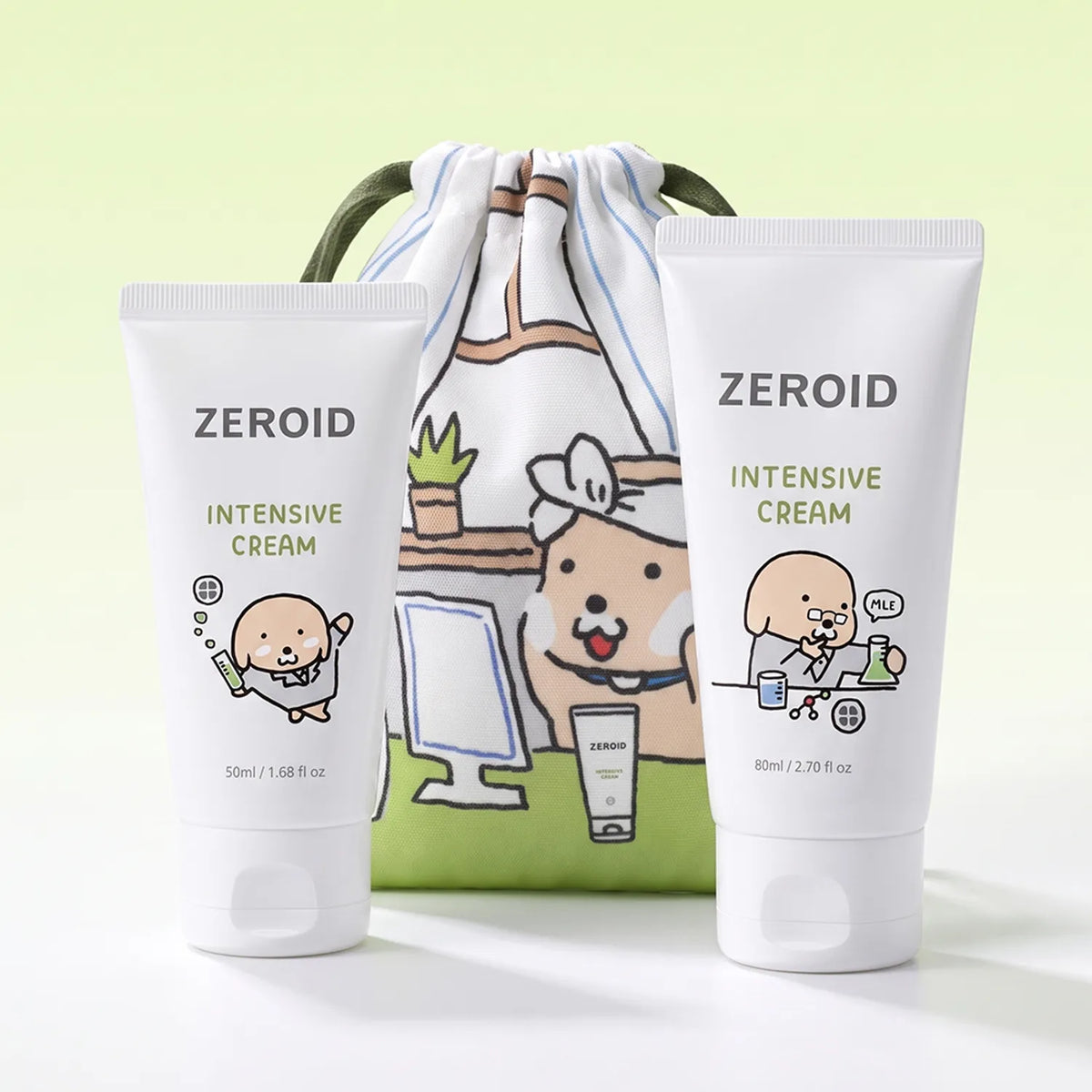 [Nureongi Set] ZEROID Intensive Cream (80ml+50ml+Pouch)
